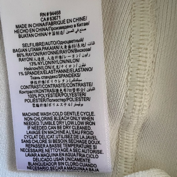 BCBGMAXARIA Bandage Top With Ribbons Size XS - Off White - Picture 5 of 5